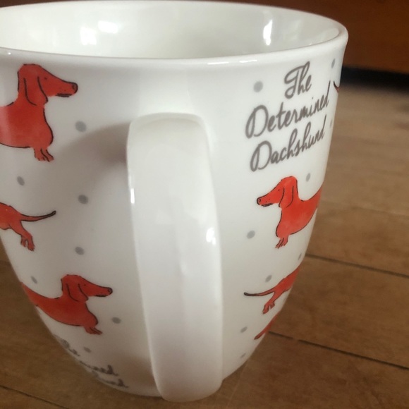 The Determined Dachshund Large Mug Milly Green Designed in Britain White Red - Picture 7 of 15